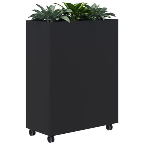 Fiord Mobile Planter Including Artificial Plants 900x1200mm Black