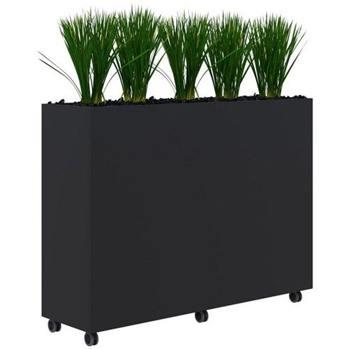 Rapid Mobile Planter Including Artificial Plants 1600x1200mm Black/Grass