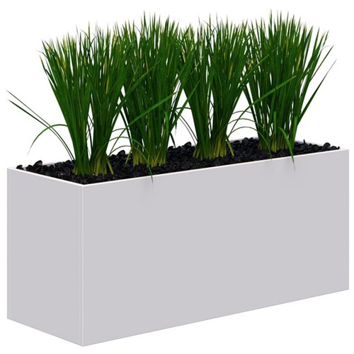 Rapid Planter Including Artificial Plants 1200x600mm White/Grass