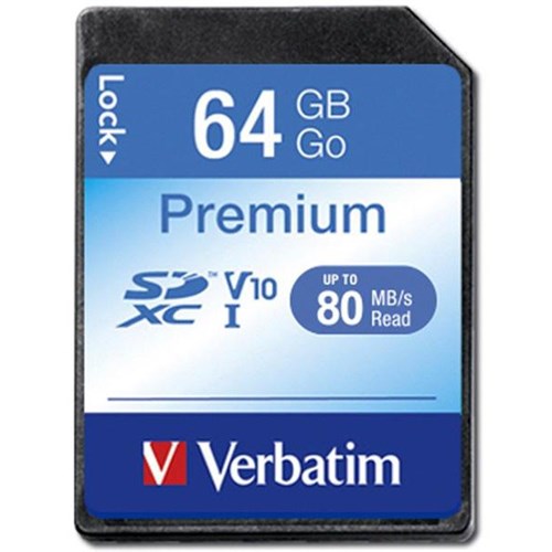 Verbatim SDXC Memory Card 64GB Class 10