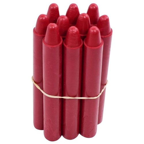 Spectrum Metal Detectable Hard Crayons Unwrapped Red, Pack of 80