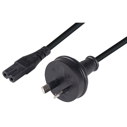 Dynamix Power Cord 2 Pin Plug to IEC C7 Figure 8 Connector 7.5A 2m Black