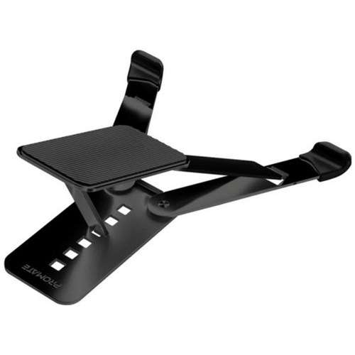 Promate Aluminium MultiAngle Portable Laptop Stand Black OfficeMax NZ