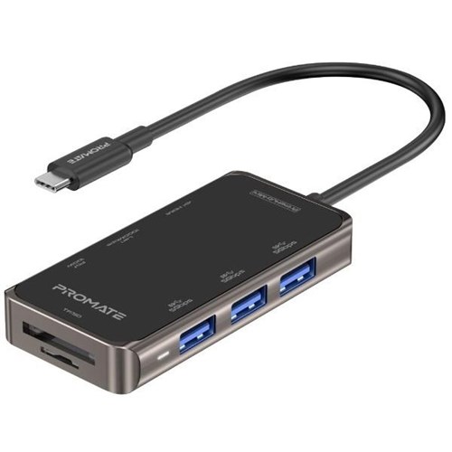 Promate 8-in-1 Multi-Port USB Hub with USB-C Connector