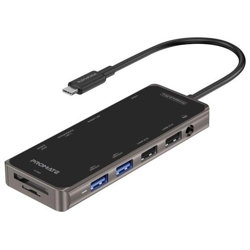 Promate 11-in-1 Multi-Port USB Hub with USB-C Connector