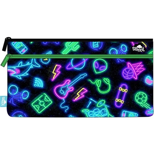 Spencil Flat Pencil Case Neon Life