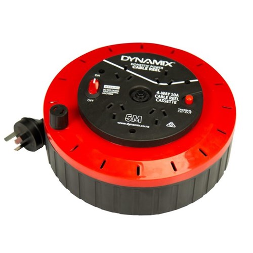 Dynamix Cable Reel Cassette 4-Way with DP Switch 5M 