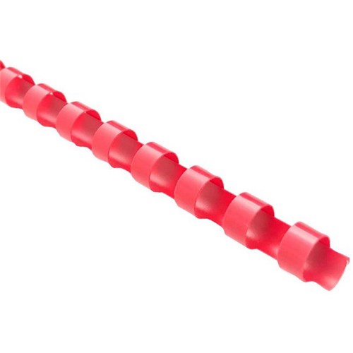 Okin 10mm Plastic Binding Coils Red, Pack of 100