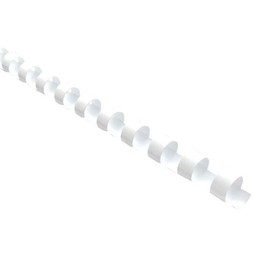 Okin 12mm Plastic Binding Coils White, Pack of 100