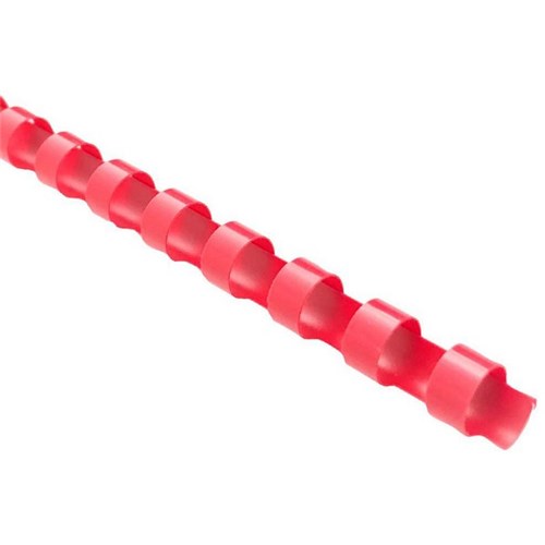 Okin 6mm Plastic Binding Coils Red, Pack of 100