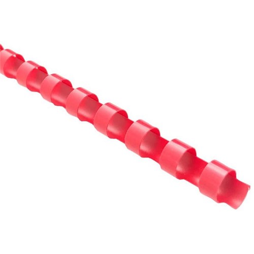 Okin 8mm Plastic Binding Coils Red, Pack of 100