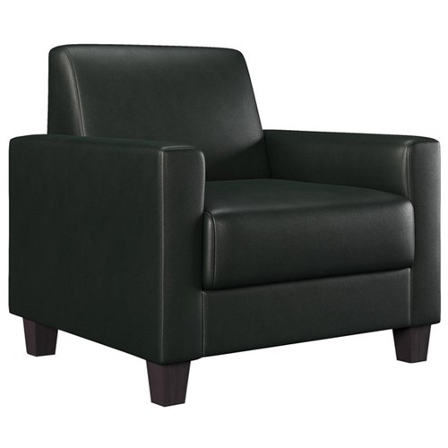 Nursing Sofa Lustrell Charisma Black Vinyl Timber Legs