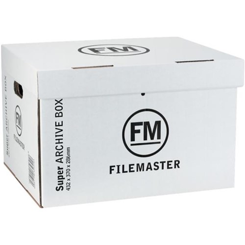 FM No 3 Jumbo Archive Storage Box File 432x370x286mm White OfficeMax NZ