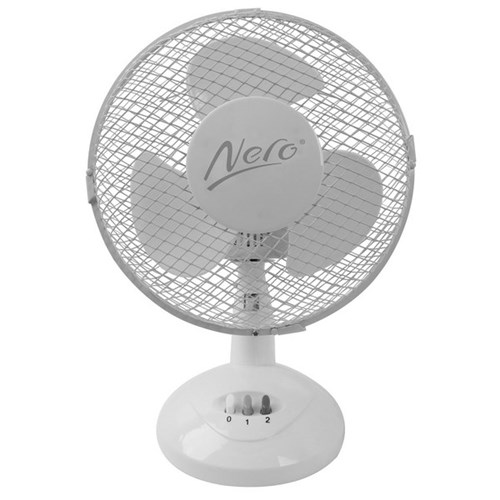 Nero Desk Fan 230mm White