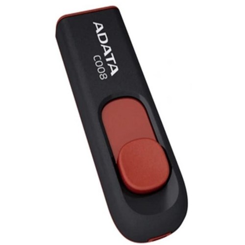 Adata C008 Retractable Flash Drive 32GB USB 2.0 Black/Red