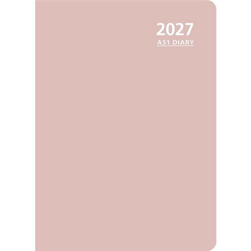OfficeMax A51 1/2 Hour Appointment Diary A5 1 Day Per Page 2027 Pink
