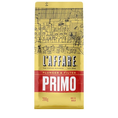 L'affare Primo Plunger & Filter Ground Coffee 200g