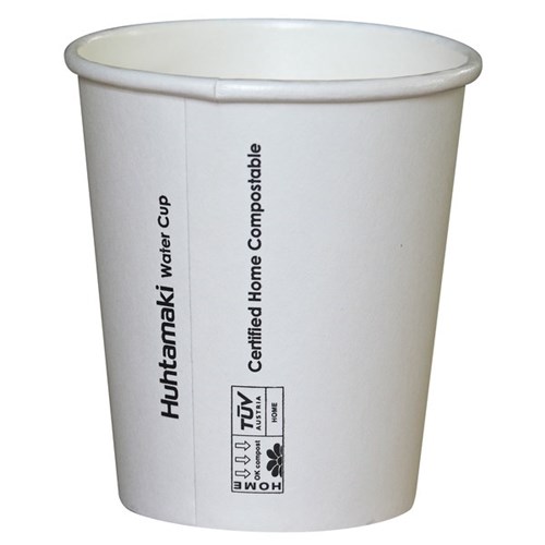 Huhtamaki Home Compostable Paper Water Cups 210ml, Carton of 1000