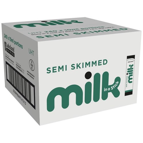 Lakeland Dairies UHT Long Life Semi-Skimmed Milk 10ml, Carton of 240
