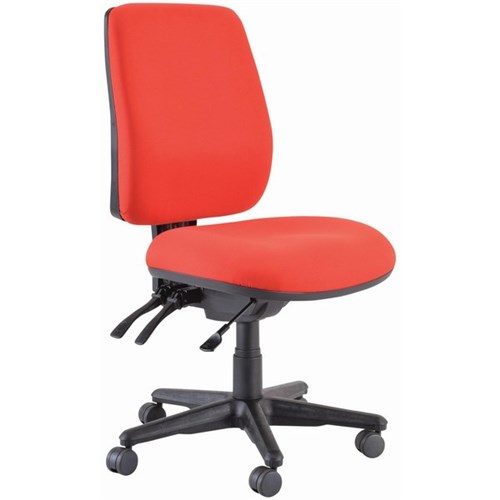 Buro Roma Chair High Back 2 Levers Unassembled Red