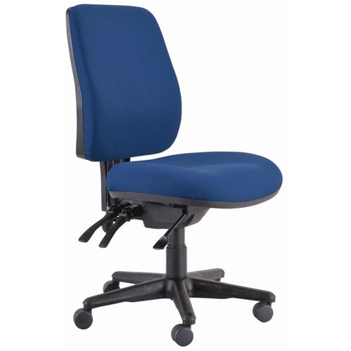 Buro Roma High Back Chair 3 Levers Unassembled Dark Blue