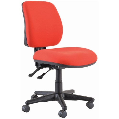 Buro Roma Chair Mid Back 2 Levers Unassembled Red 