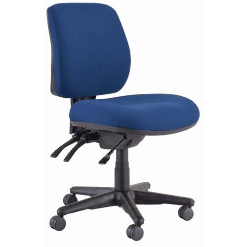 Buro Roma Mid Back Chair 3 Levers Unassembled Dark Blue