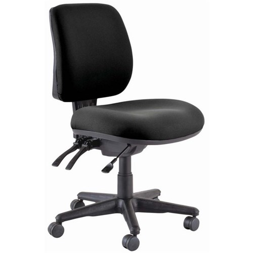 Buro Roma Mid Back Chair 3 Levers Unassembled Black 