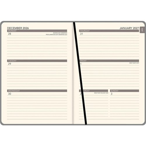 Collins A53 Executive Diary A5 Week To View 2027 Grey