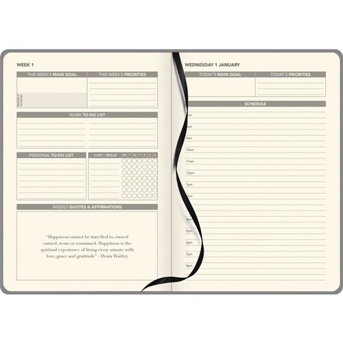 Collins A51 Diary A5 1 Day Per Page 2027 Gratitude & Goals Assorted Colours