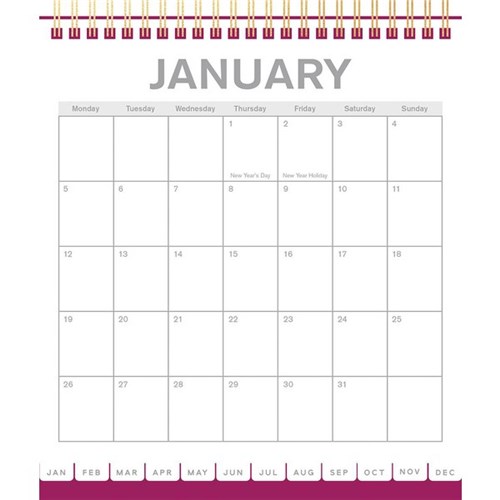 Collins Desk Calendar Top Opening 2027 Carnival