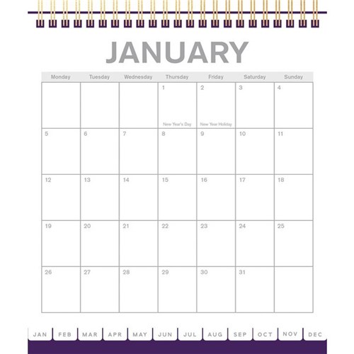 Collins Desk Calendar Top Opening 2027 Painterly