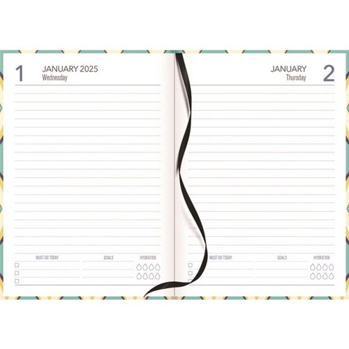 Collins A51 Diary Day Per Page 2027 Kaleidoscope Assorted Designs