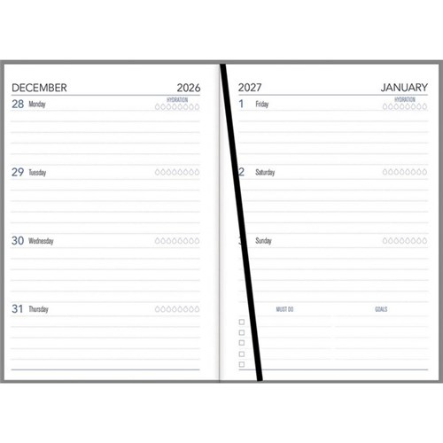 Collins A53 Diary A5 Week to View 2027 Kaleidoscope Assorted Designs