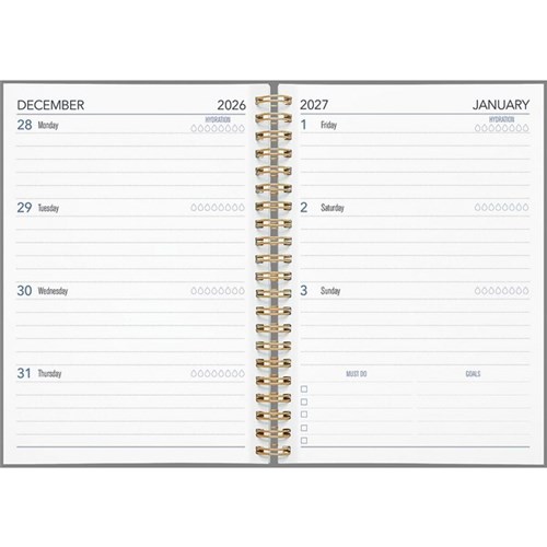 Collins A53 Diary A5 Week To View 2027 Enviro Assorted Colours