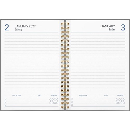 Collins A51 Diary A5 1 Day Per Page 2027 Enviro Assorted Colours