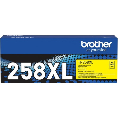 Brother TN258XLY Yellow Laser Toner Cartridge High Yield 