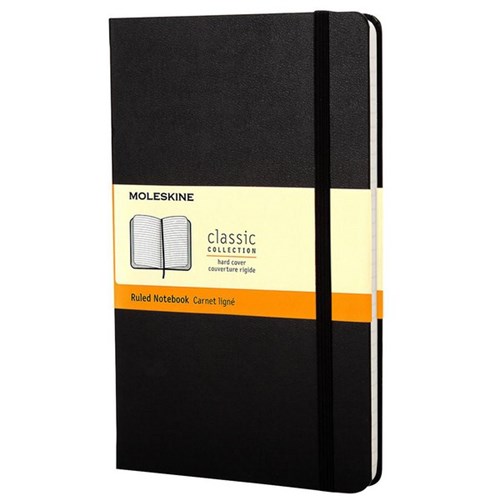 Moleskine Hardcover Notebook Ruled  130x210mm Black 192 Pages