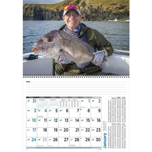 Easy2C Wall Calendar Born 2 Fish 2027