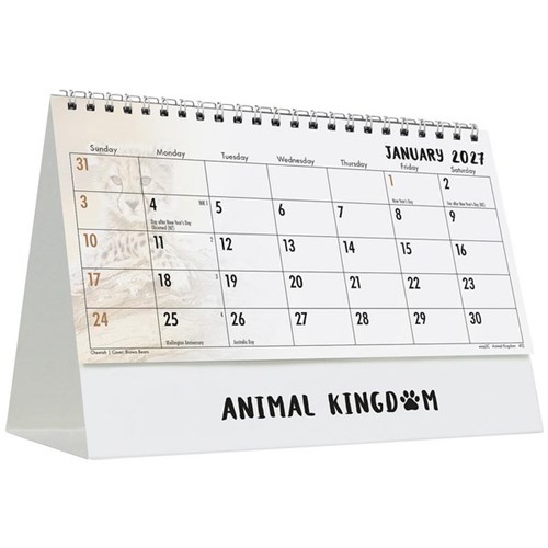 Easy2C Desk Calendar Animal Kingdom 2027
