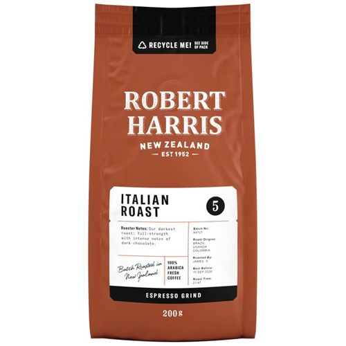 Robert Harris Italian Roast Espresso Grind Coffee 200g