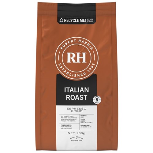 Robert Harris Italian Roast Espresso Grind Coffee 200g
