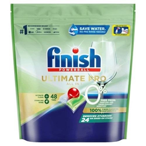 Finish Ultimate Pro 0% Dishwashing Tablets, Pack of 48