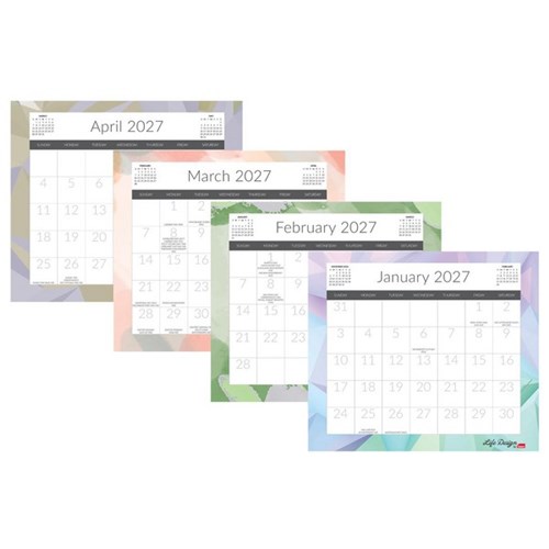 Sasco Life Designs Magnetic Calendar 2027 Nova Assorted Designs