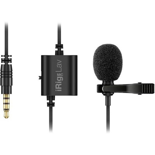 IK Multimedia iRig Mic Lavalier Mic for Smartphone, Tablets, Computers & More