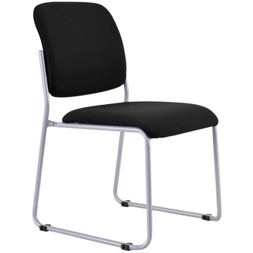 Buro Mario Visitor Chair with Sled Base Black Fabric/Silver (Min. Order Qty 4)