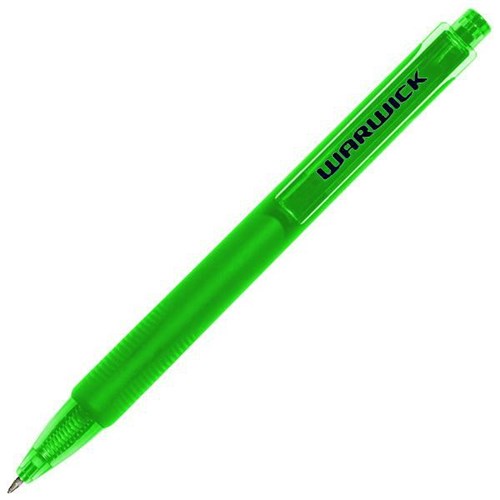 Warwick Green Tri Barrel Ballpoint Pen 1.0mm Medium Tip, Box of 12