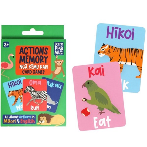 Game Memory Te Reo Maori Actions Cards, Pack of 40