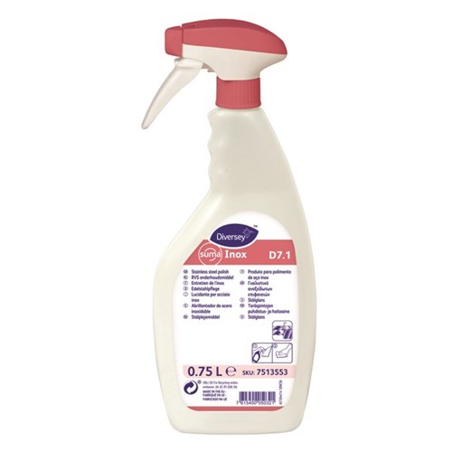 Suma Inox D7.1 Stainless Steel Polish 760ml, Carton of 6