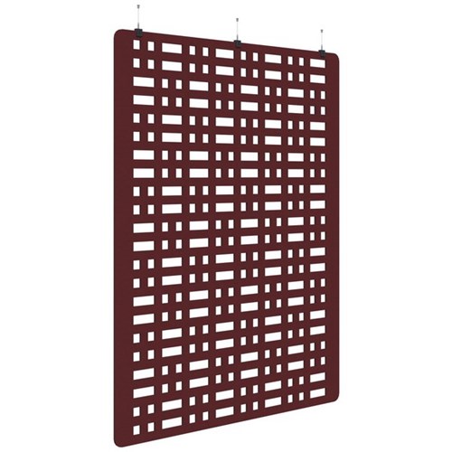 Sonic Acoustic Hanging Screen 1800x2250mm Grid Maroon